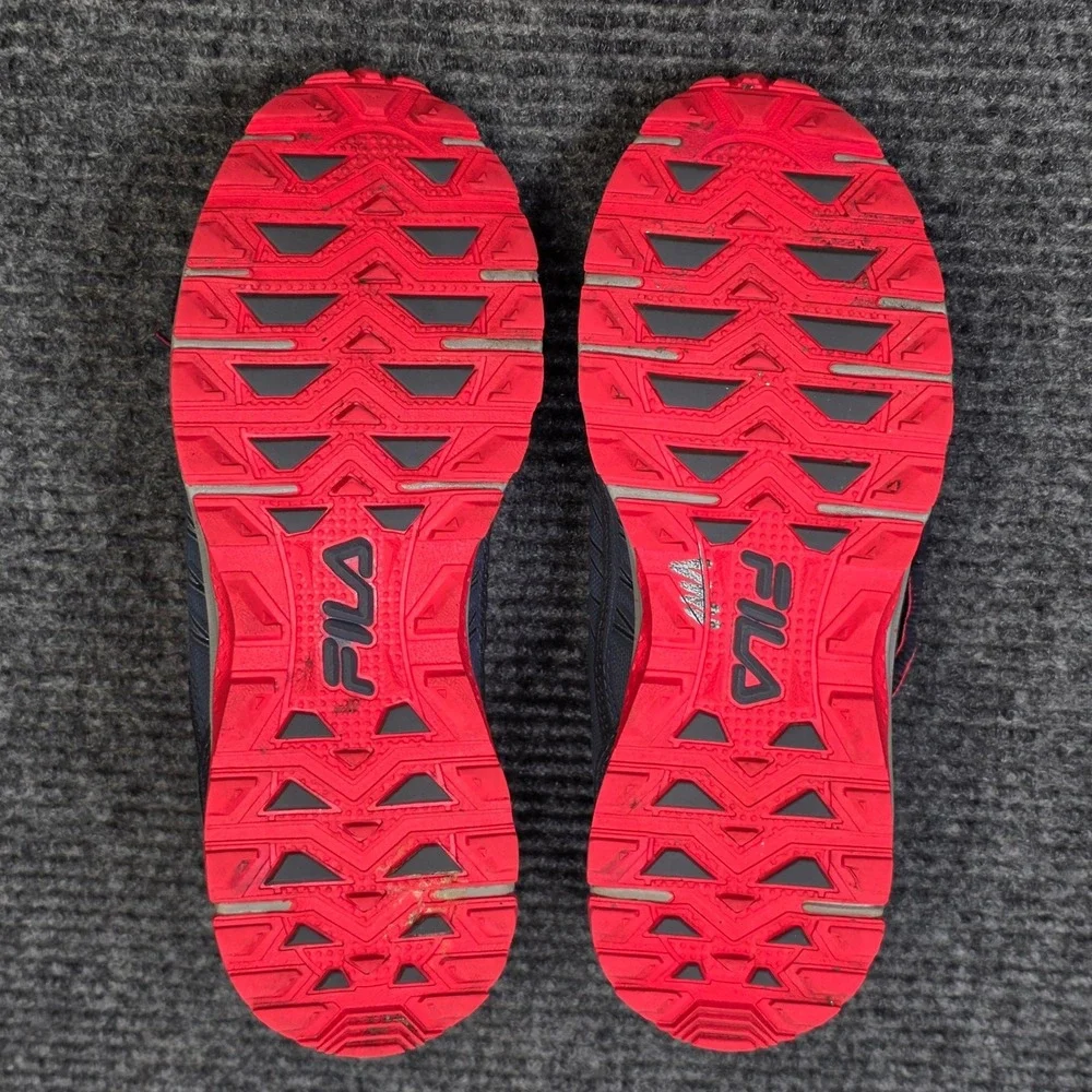 Fila Trail Running Shoes Women's Size 7 Navy Grey Coral Red Breathable Mesh